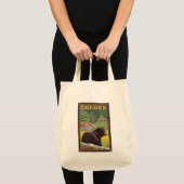 ブラックベアーインフォレストシーンヴィンテージ旅行 トートバッグ (正面(商品))