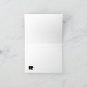 ブラックベアーカ素朴ードグリーティングまたはノートカードサイズ サンキューカード (内部)