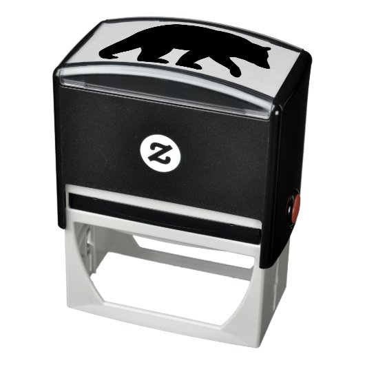 ブラックベアーシルエット野生動物野生動物 セルフインキングスタンプ (商品)