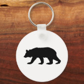 ブラックベアーシルエット キーホルダー (正面)