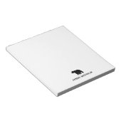 ブラックベアーシルエット ノートパッド (アングル)