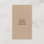 ブラックベアーシルエット |野生生物シンプルアウトドア 名刺 (裏面)