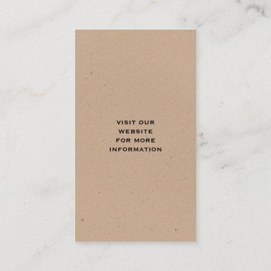 ブラックベアーシルエット |野生生物シンプルアウトドア 名刺 (裏面)