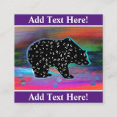 ブラックベアースピリット北部光カラーズスクエアバス スクエア名刺 (正面)