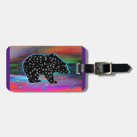 ブラックベアースピリット北部淡色 ラゲッジタグ (正面横)