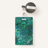 ブラックベアーズブルーとグリーン バッジ (裏面リトラクタブル付き)