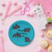 ブラックベアーズ誕生日 ペーパープレート (パーティー)