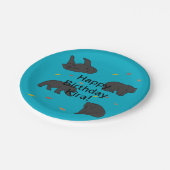 ブラックベアーズ誕生日 ペーパープレート (アングル)