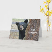 ブラックベアーツリーフォト悔やみや弔慰 カード (黄色い花)