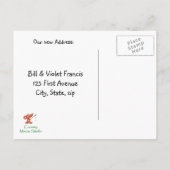 ブラックベアーファミリー動物自然アドレス新しいホーム 案内ポストカード (裏面)