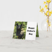 ブラックベアーファーザーズデイ最高のパパ カード (黄色い花)