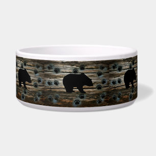 ブラックベアーブラックベアーズポーズウッド素朴 ボウル