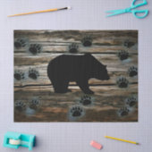 ブラックベアーブラックベアーズポーズウッド素朴 薄葉紙 (クラフト)