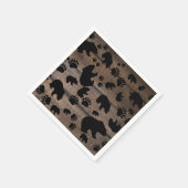 ブラックベアーブラックベアーズポーズ スタンダードカクテルナプキン (角)