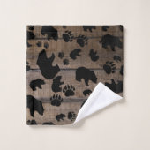 ブラックベアーブラックベアーズポーズ バスタオルセット (ウォッシュタオル)