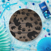 ブラックベアーブラックベアーズポーズ ペーパープレート (パーティー)