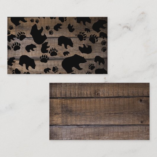 ブラックベアーブラックベアーズポーズ 名刺 (正面/裏面)