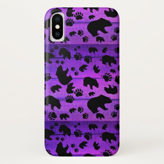 ブラックベアーブラックベアーズポーズ Case-Mate iPhoneケース (裏面)