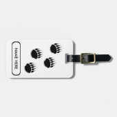 ブラックベアーポープリントズ名前をカスタムする ラゲッジタグ (正面横)