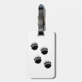 ブラックベアーポープリントズ名前をカスタムする ラゲッジタグ (裏面縦)