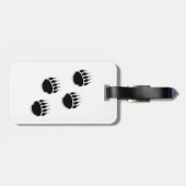 ブラックベアーポープリントズ名前をカスタムする ラゲッジタグ (裏面横)