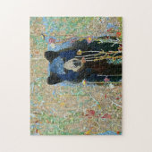 ブラックベアーモザイクパターンプリント ジグソーパズル (縦)