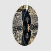 ブラックベア反射 オーナメント (正面)