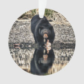 ブラックベア反射 オーナメント (正面)