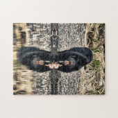ブラックベア反射 ジグソーパズル (横)