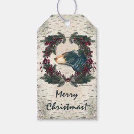 ブラックベア樺の木バークパインベリー ギフトタグ