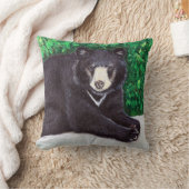 ブラックベア絵画ズ クッション (ブランケット)