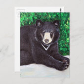 ブラックベア絵画ズ ポストカード (正面/裏面)