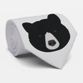 ブラックベア顔 ネクタイ (ロール)