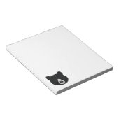 ブラックベア顔 ノートパッド (アングル)