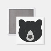 ブラックベア顔 マグネット (正面/裏面)