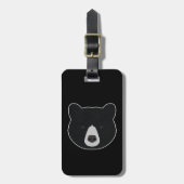 ブラックベア顔 ラゲッジタグ (正面縦)