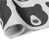 ブラックベア顔 ラッピングペーパー (ロールコーナー)