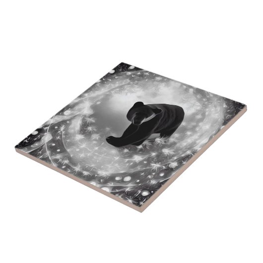 ブラックベア&スターズ タイル (側面)