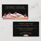 ブラックベイクケーキスイートストロベリーペストリー 名刺 (正面/裏面)