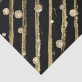 ブラックベエレガントルベット金ゴールドストライプズドットラグジュアリー 薄葉紙 (詳細)