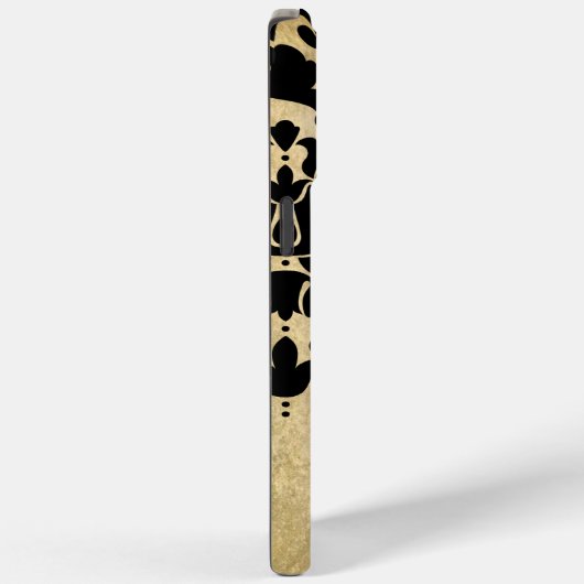 ブラックベクトルダマスクヴィンテージ金ゴールドiPhoneケース Case-Mate iPhoneケース (裏面 / 右)