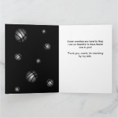 ブラックベストコーチ バスケットボール ボール 写真 サンキューカード (内部)