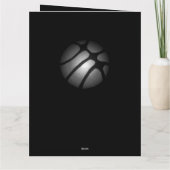 ブラックベストコーチ バスケットボール ボール 写真 サンキューカード (裏面)