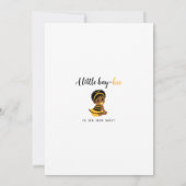 ブラックベビーガールビーベビーシャワー招待状 招待状 (裏面)