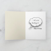 ブラックベビーシック誕生日ユーモア カード (内部)