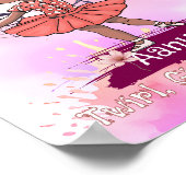 ブラックベビーバレリナウォールアート ポスター (角)