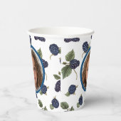 ブラックベリカスタムーの写真と名前の紙 紙コップ (右)