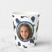 ブラックベリカスタムーの写真と名前の紙 紙コップ (正面)