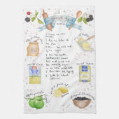 ブラックベリーおよびAppleは図解入りの、写真付きのなレシピを砕きます キッチンタオル (縦)