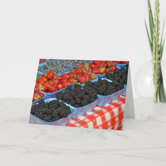 ブラックベリーとイチゴ カード (正面)